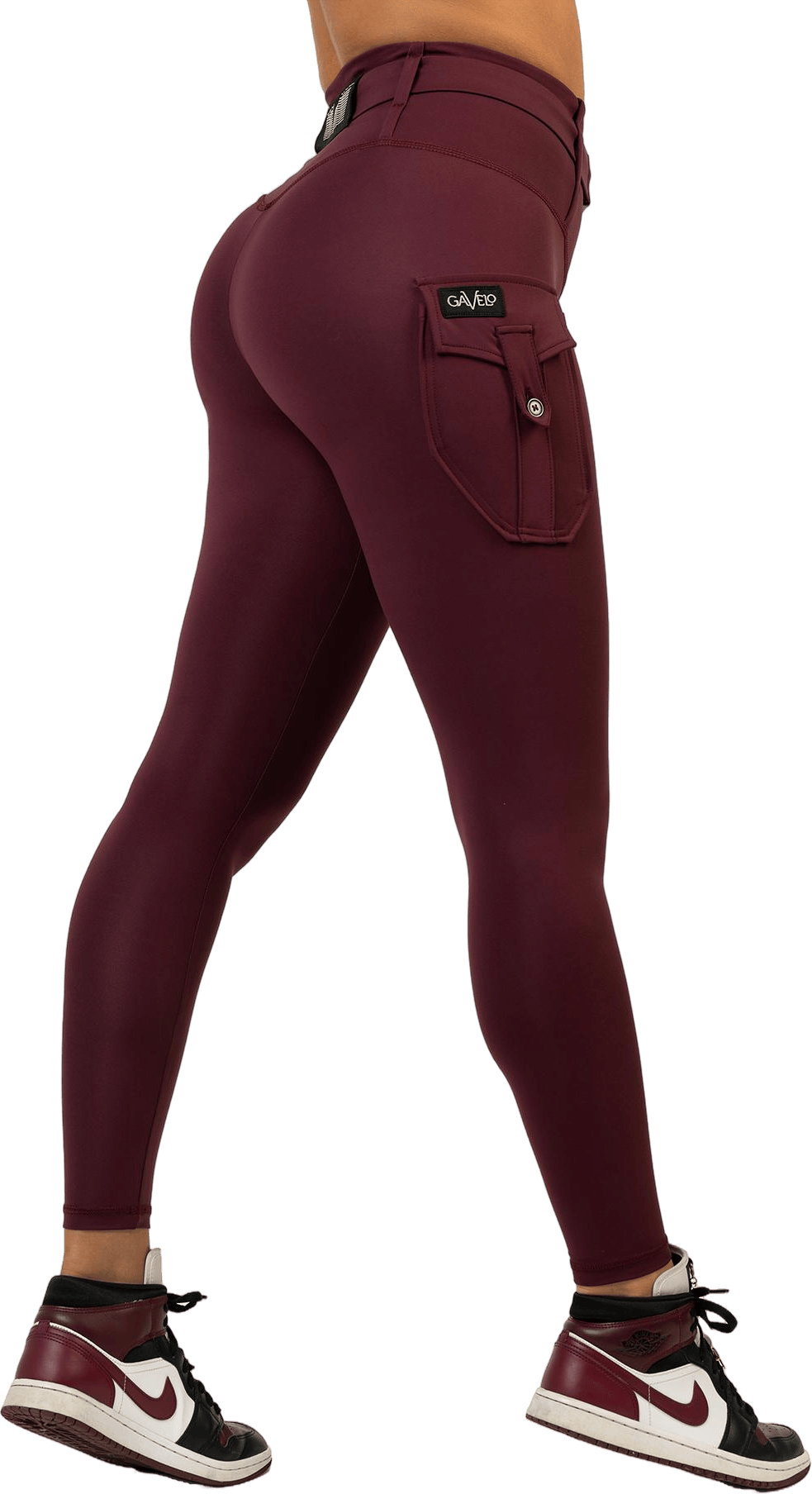 Cargo Burgundy Leggings Dark Red - Bild 2