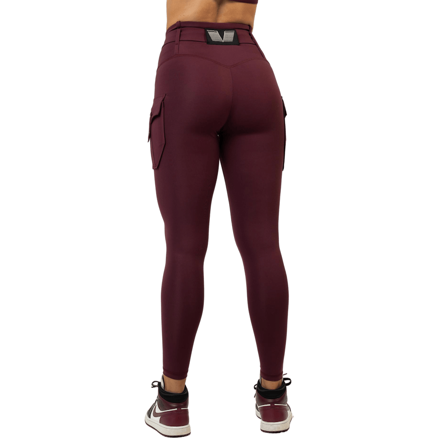 Cargo Burgundy Leggings Dark Red - Bild 3