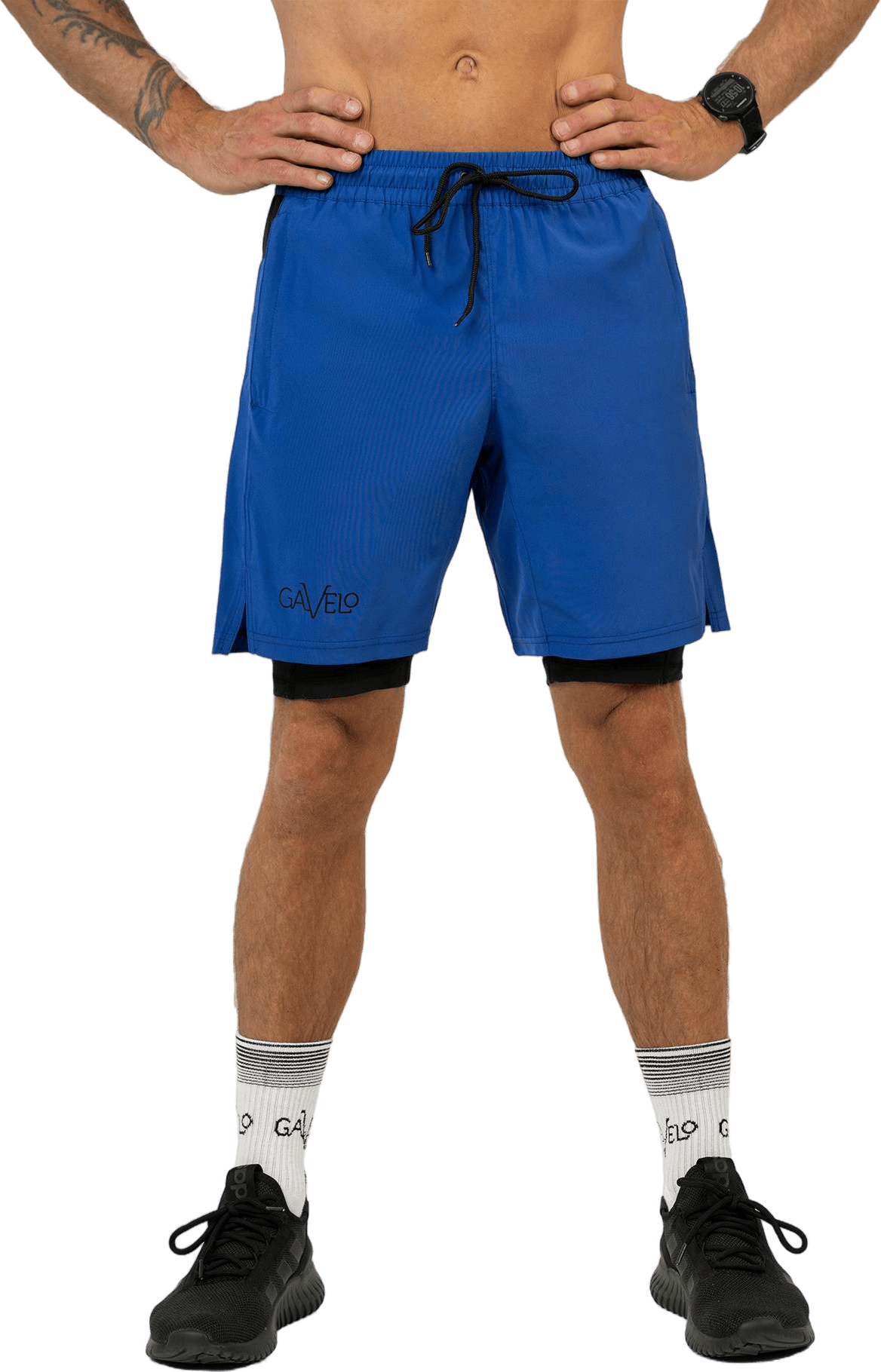 Performance Shorts Basic Blue, Male, Apparels, Shorts, Workout, Blue, XXL