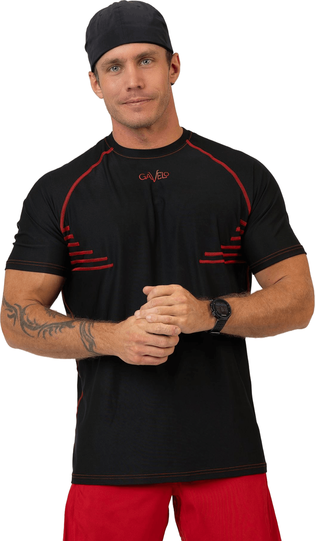 Performance Redline Black, Male, Odzież, Podkoszulek, Trening, Czarny, M