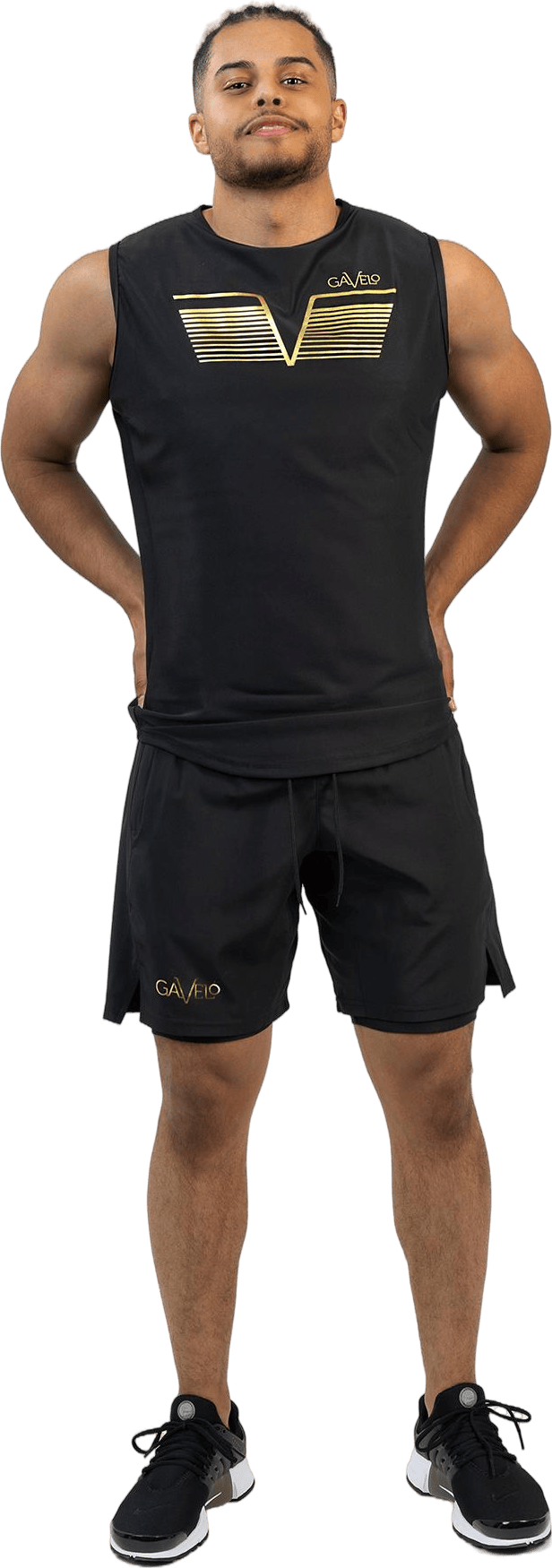 Power Sleeveless Tee Black&gold - Bild 2