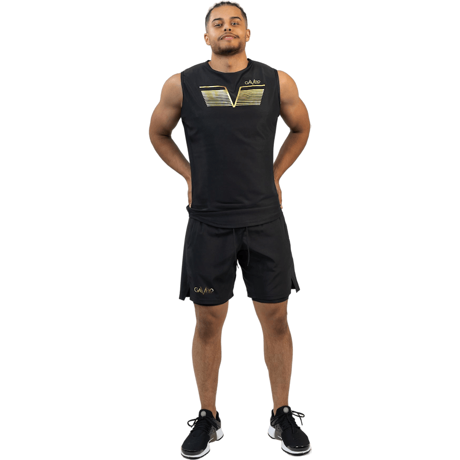 Power Sleeveless Tee Black&gold - Bild 2