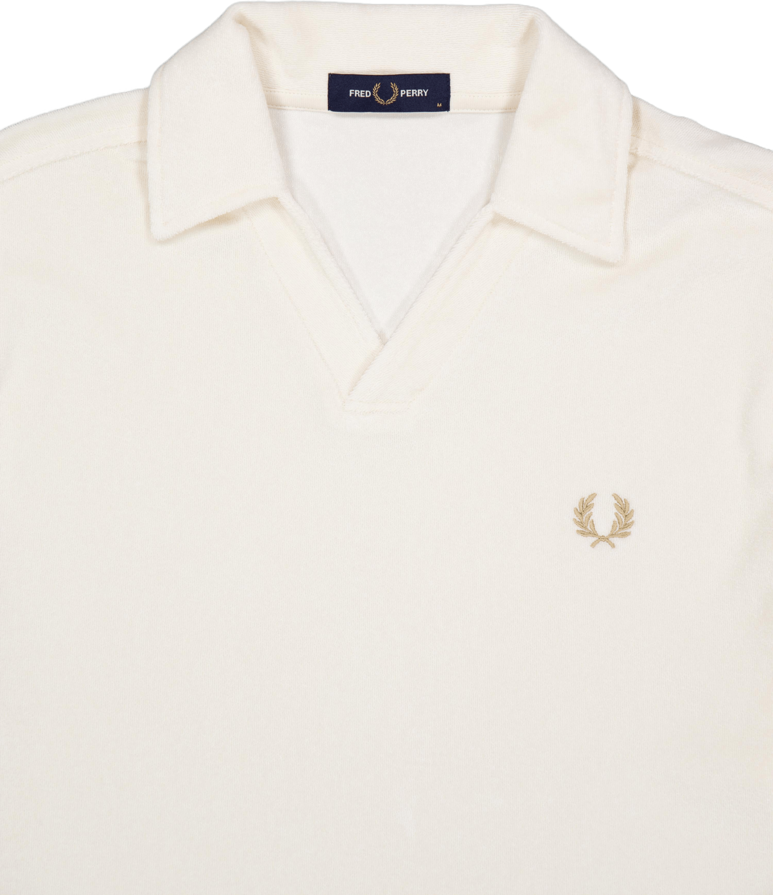 Open Collar Towelling Polo Ecru - Bild 3