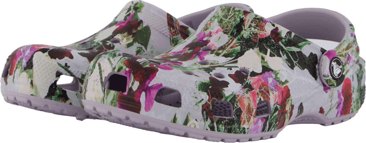 Classic Photoreal Floral Clog Mauve Mist