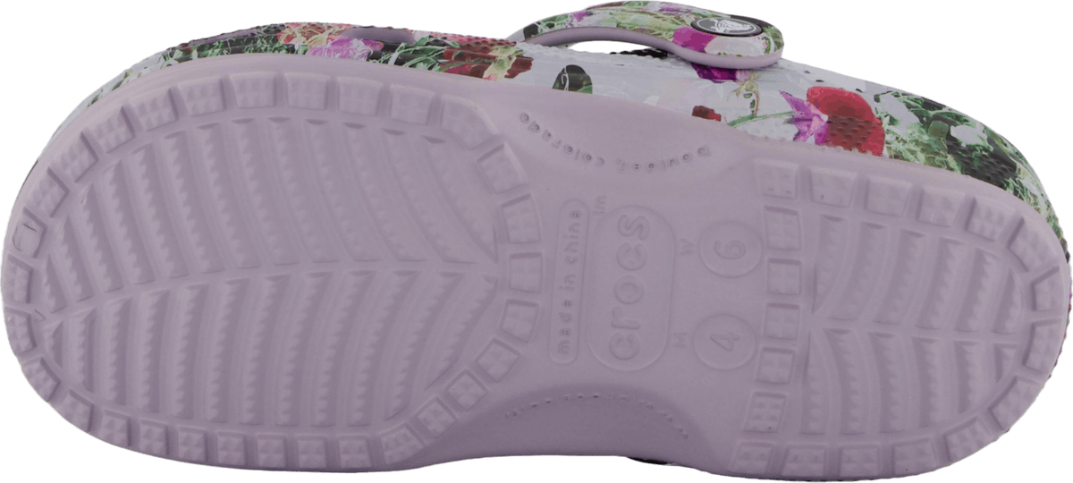 Classic Photoreal Floral Clog Mauve Mist