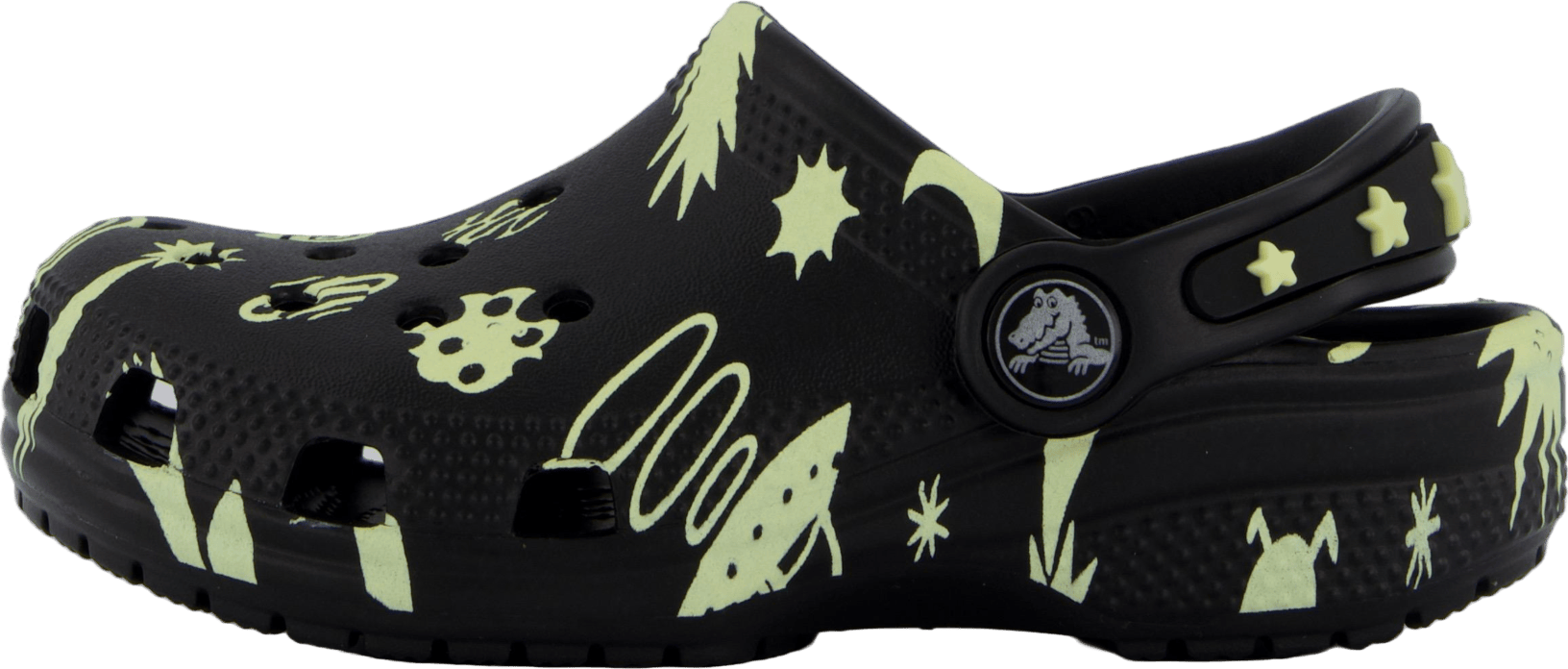 Classic Glow Space Clog T Black, Unisex, Shoes, Sandals and Slippers, sandals, Black/Multi color, EU 25/26