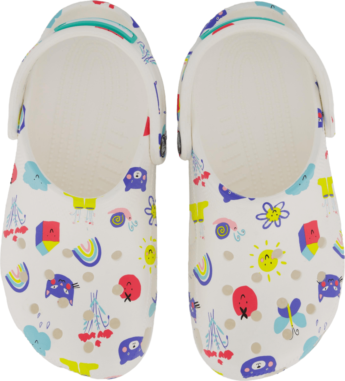 Classic Doodle Print Clog K White/multi