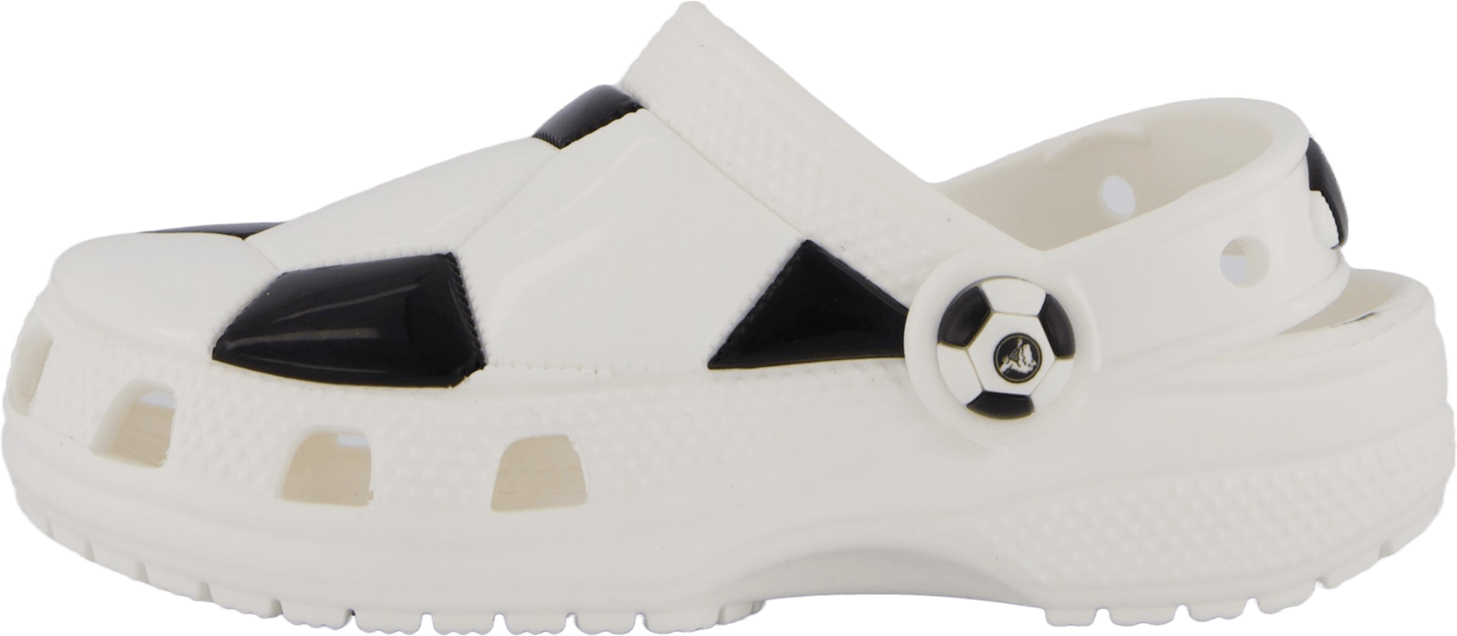 Classic Soccer Ball Clog T White/black, Unisex, Skor, Sandaler och Tofflor, sandaler, Vit, EU 24/25