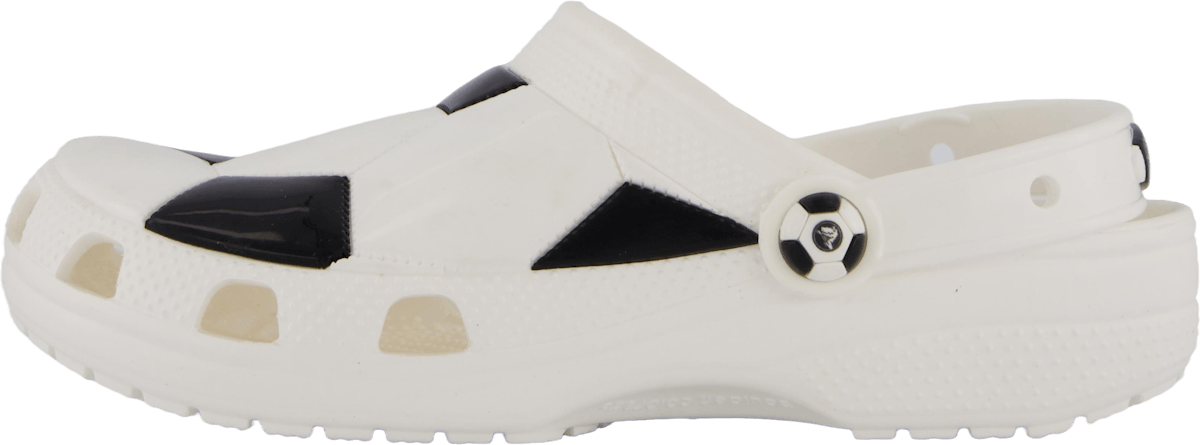 Classic Soccer Ball Clog K White/black