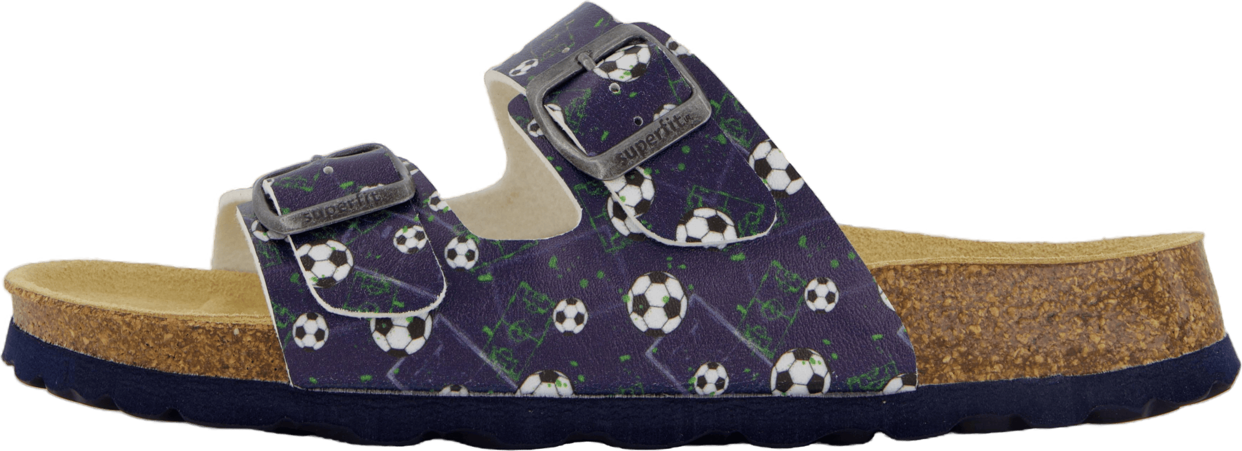 Fussbettpantoffel Blau/mehrfarbig