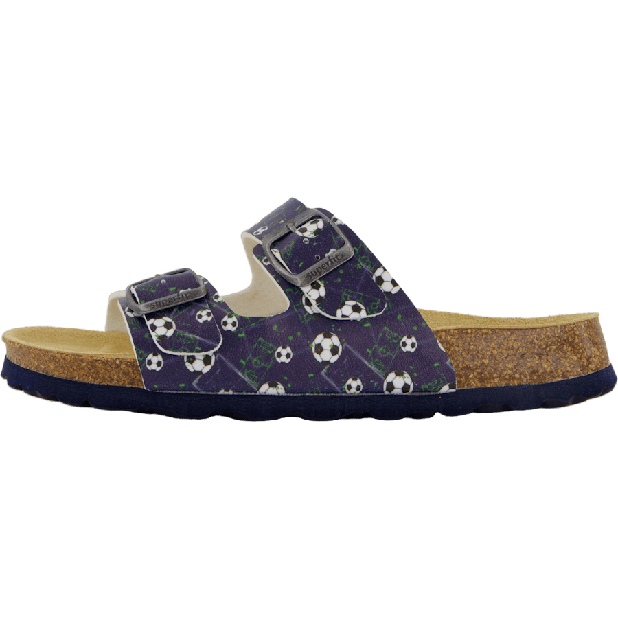 Fussbettpantoffel Blau/mehrfarbig