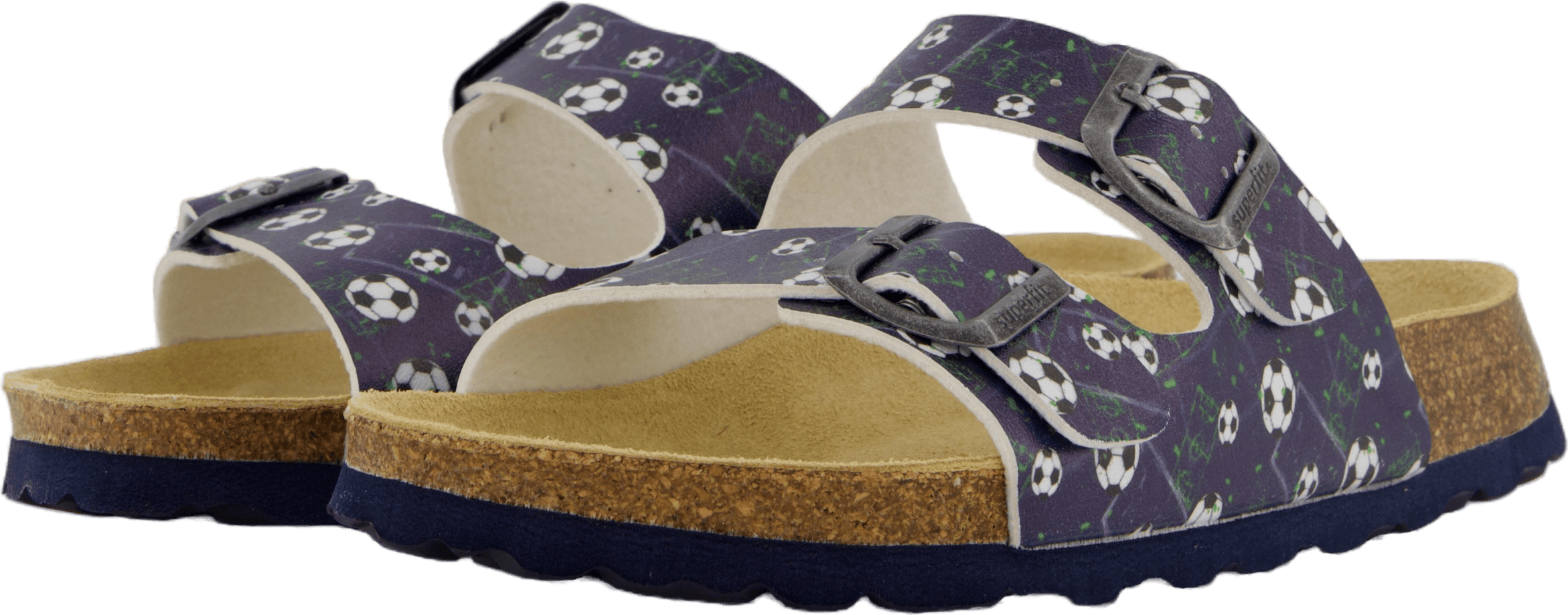 Fussbettpantoffel Blau/mehrfarbig - Bild 2