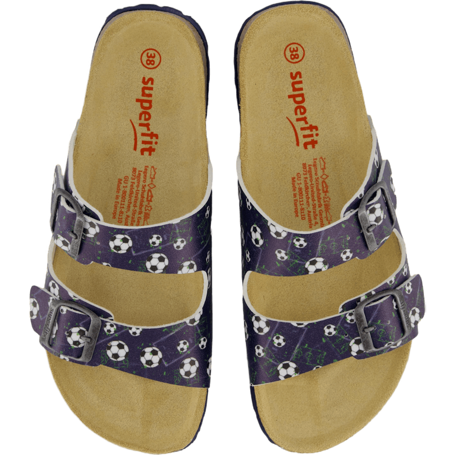 Fussbettpantoffel Blau/mehrfarbig - Bild 6