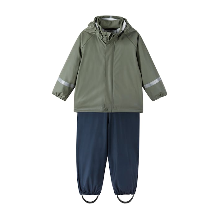 Rain outfit Tihku Greyish green, Unisex, Kläder, jackor, Flerfärgad, 86