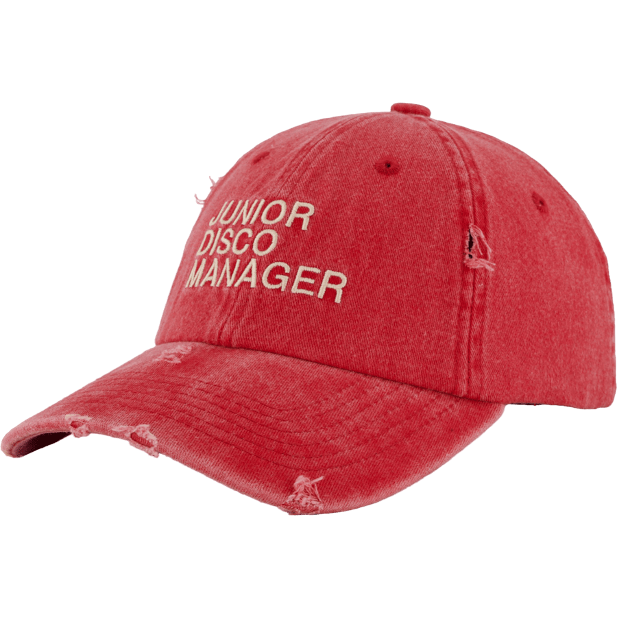 Disco Manager Vintage Dad Cap Washed Red