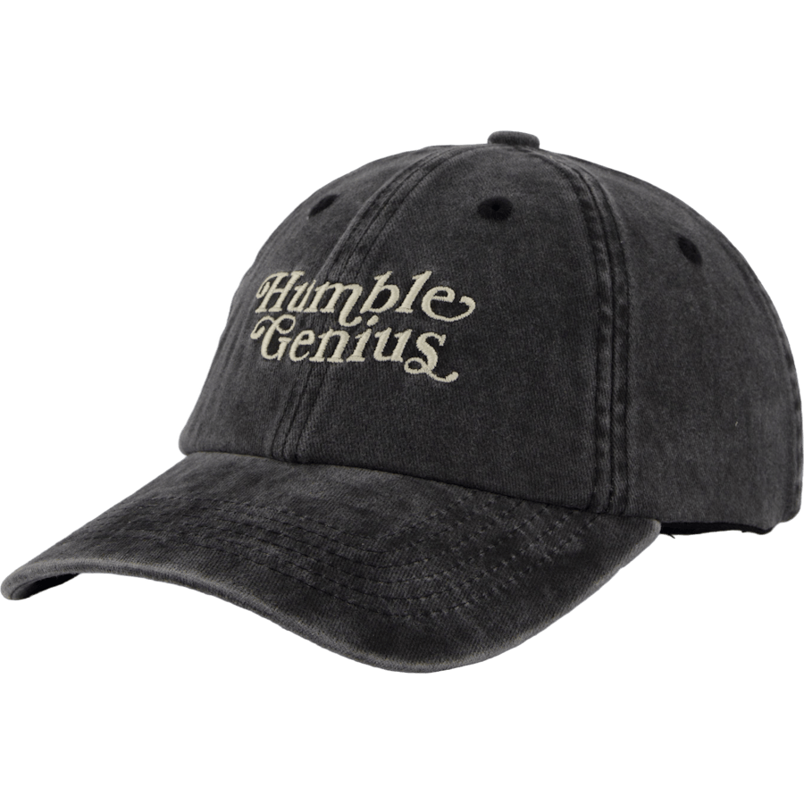 Humble Genius Dad Cap Washed Black