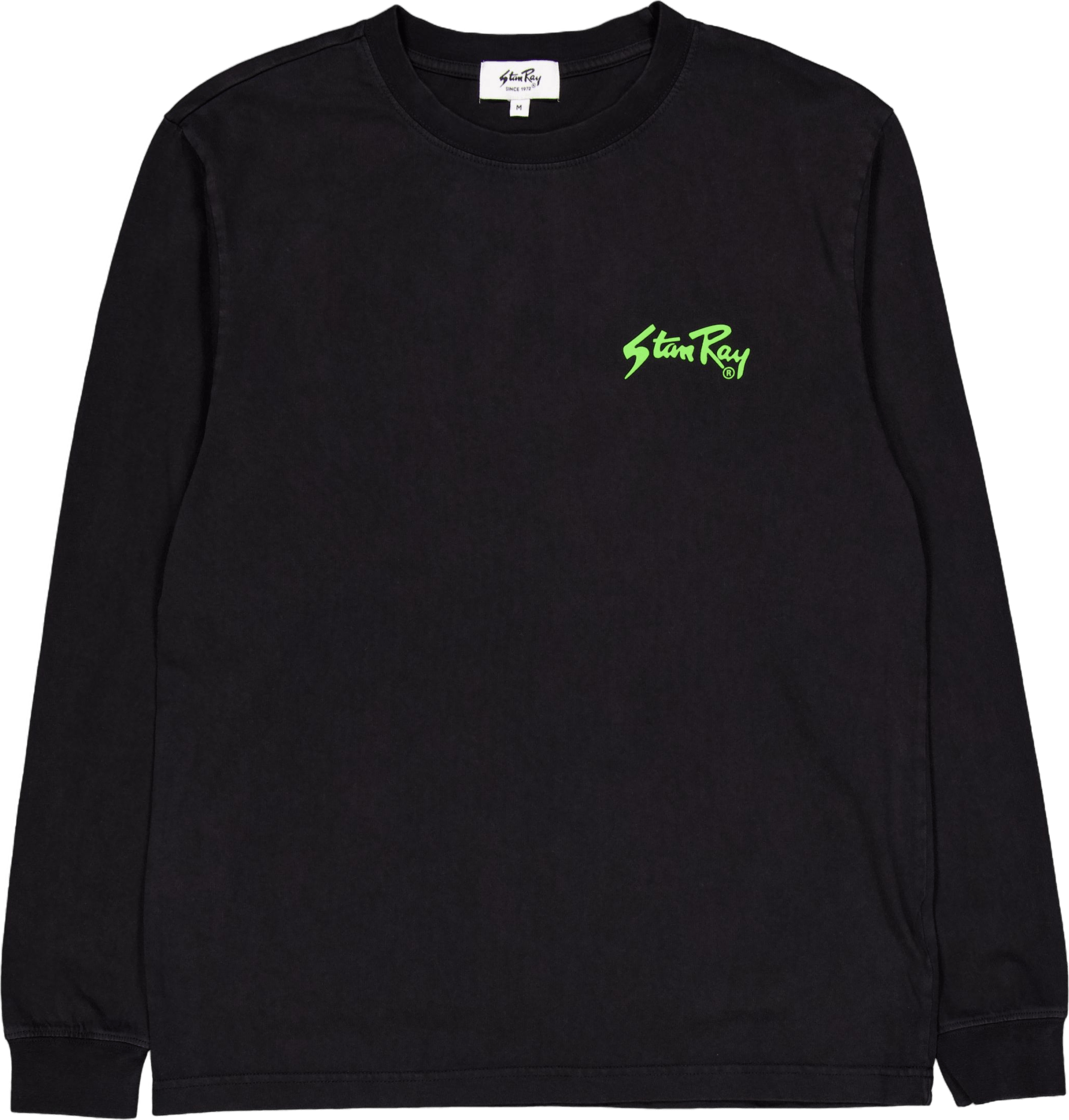 Stan Og Ls Tee Washed Black / Lime