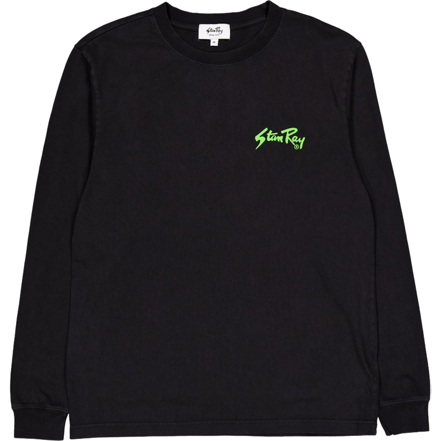 Stan Og Ls Tee Washed Black / Lime