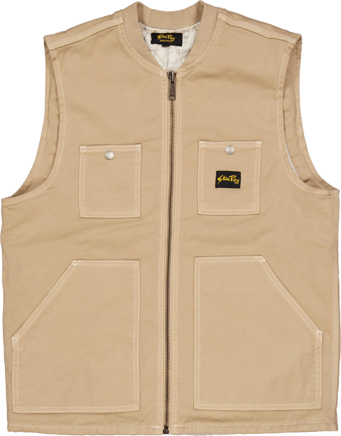 Pork Chop Vest Antique Khaki Duck