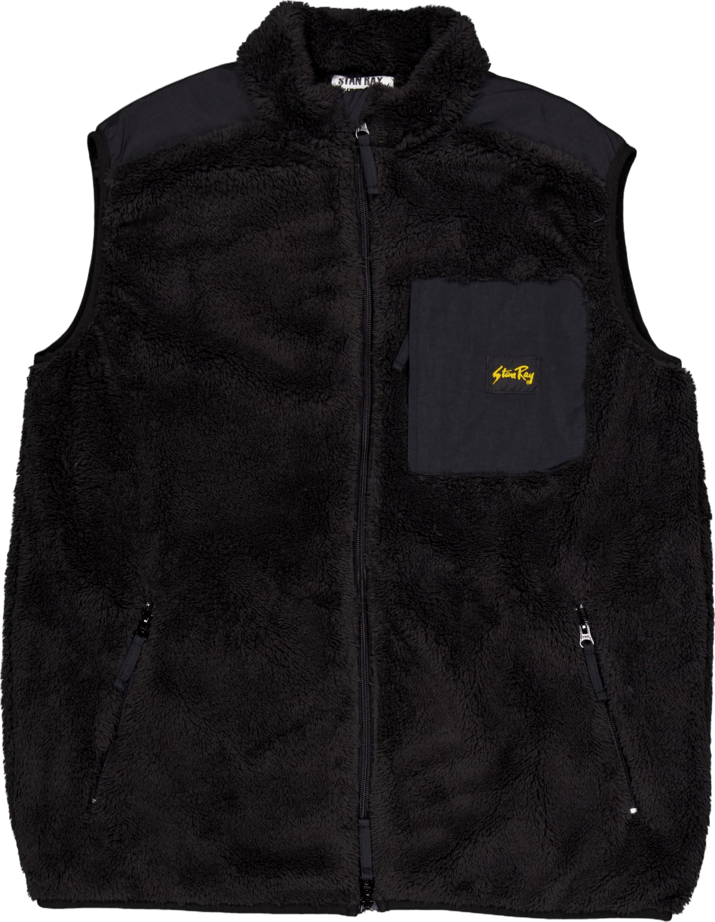 Fleece Vest Black, Male, Vêtements, vestes, Noir, XXL