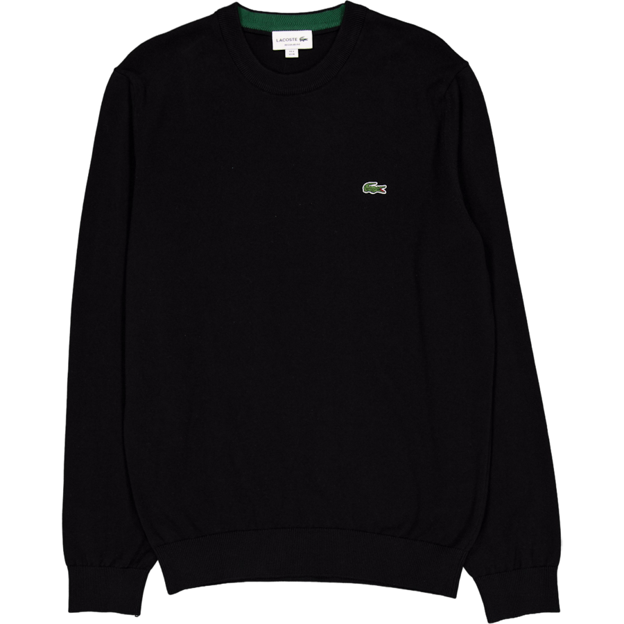 Monochrome Cotton Crew Neck Sw 031 Black