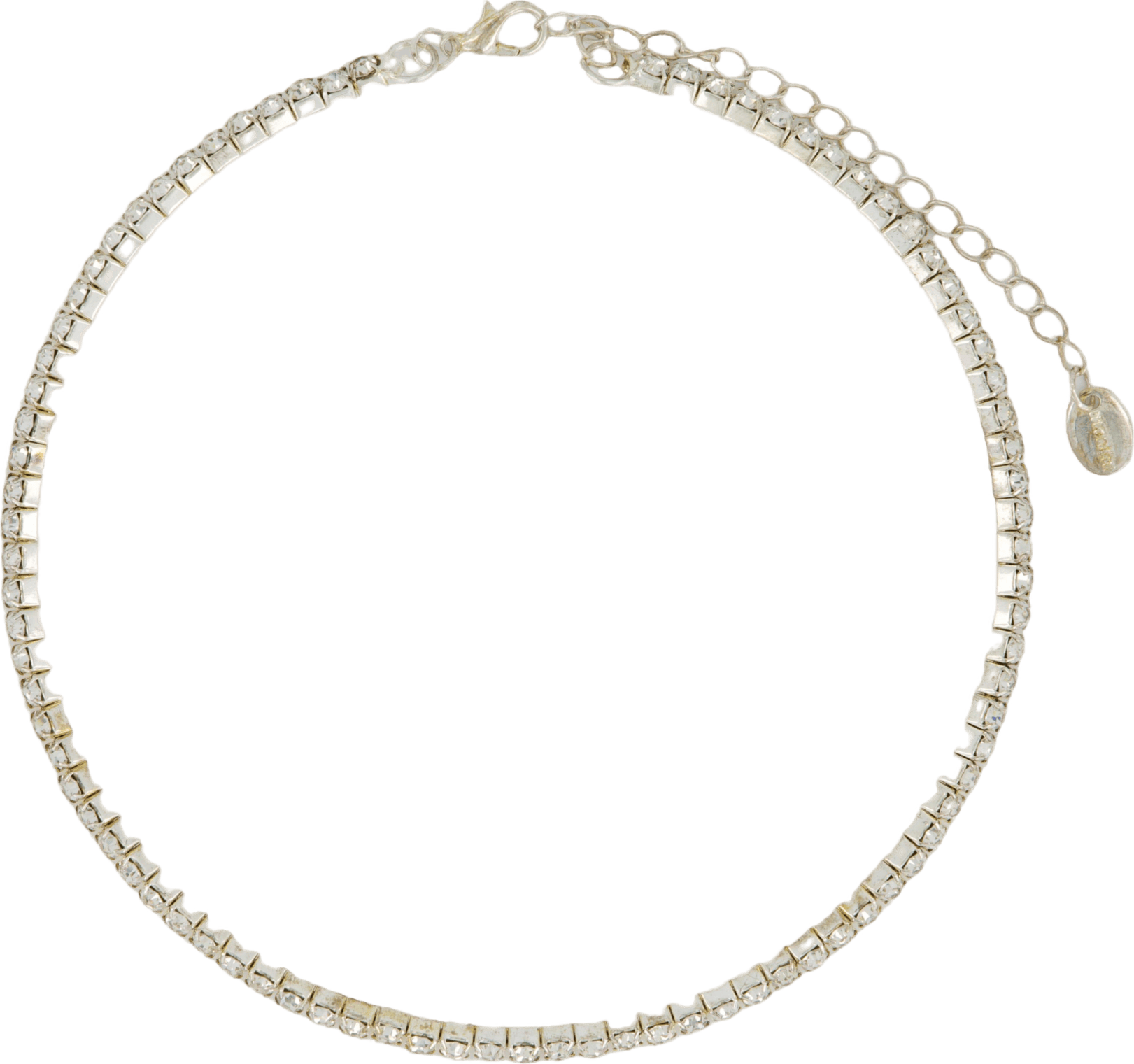 Rc Ne Choker 1 Row Crys Sr Silver