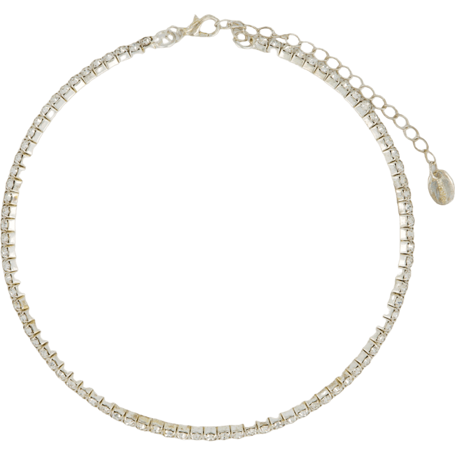 Rc Ne Choker 1 Row Crys Sr Silver