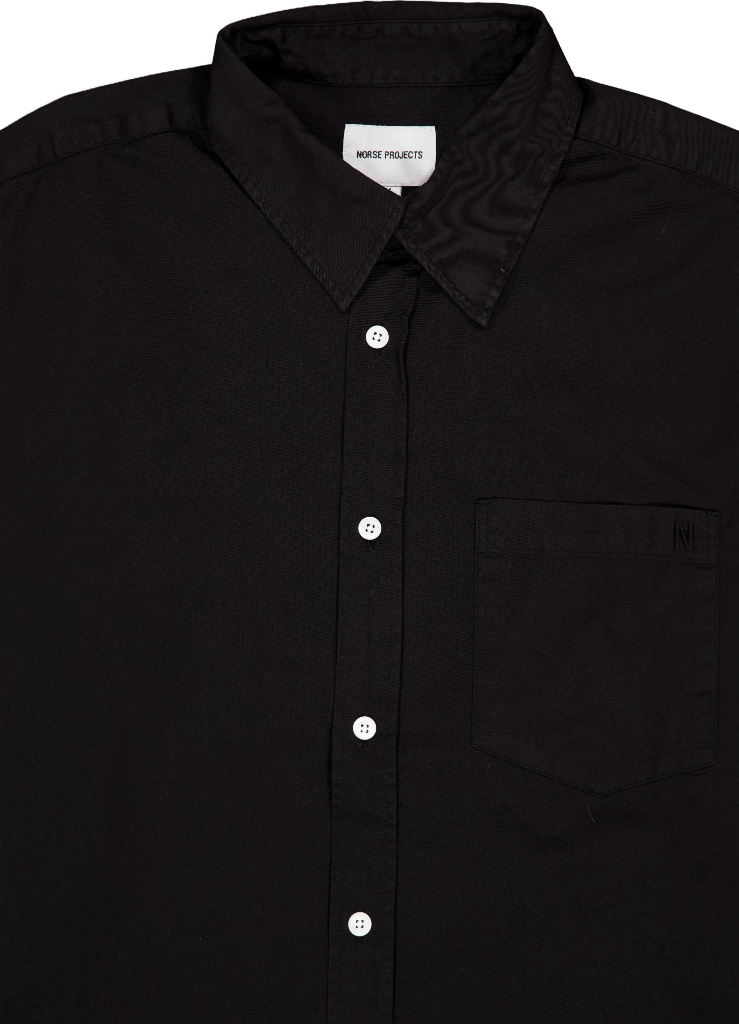 Osvald Bd Twill Shirt 9999 Black - Bild 3
