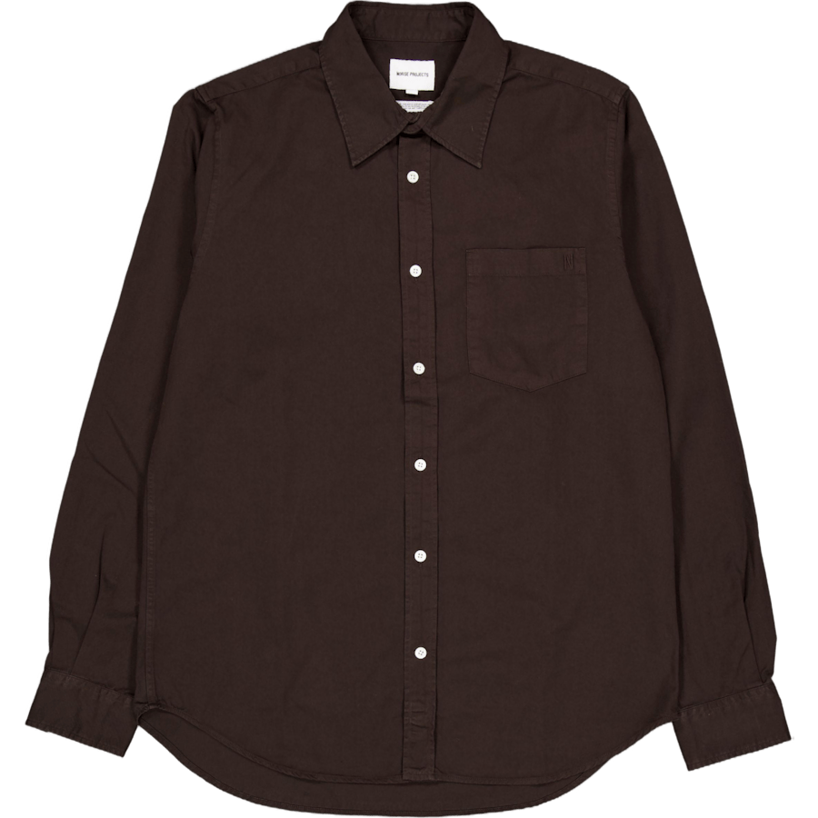 Osvald Bd Twill Shirt 2022 Espresso