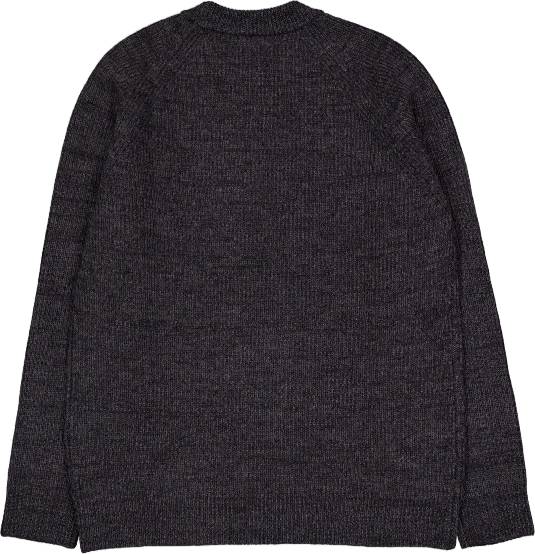 Roald Wool Cotton Rib Sweater 1600 Dark Grey Melange - Bild 2
