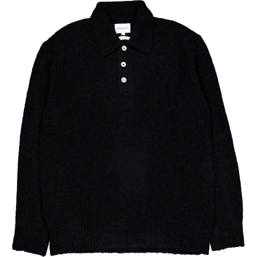 Rasmus Relaxed Brushed Polo 9999 Black