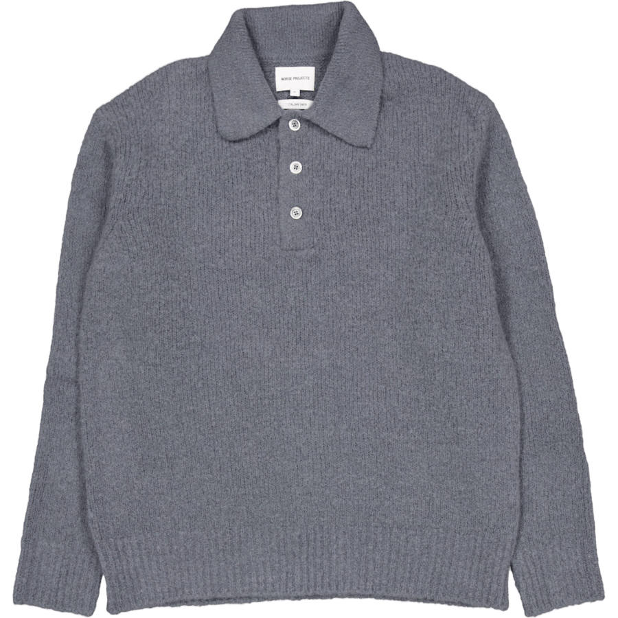 Rasmus Relaxed Brushed Polo 1047 Mouse Grey