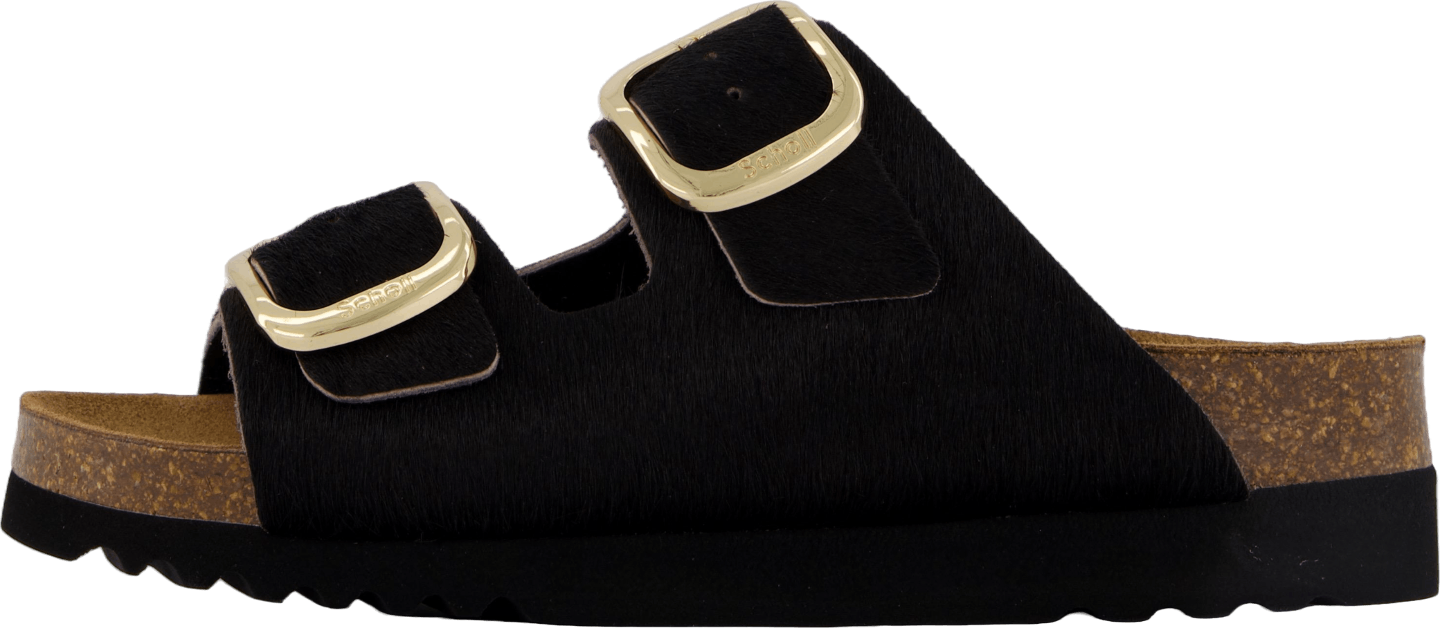 Ilary 2 Straps Fur Ad Black, Female, Shoes, Sandals and Slippers, sandals, Black, EU 39