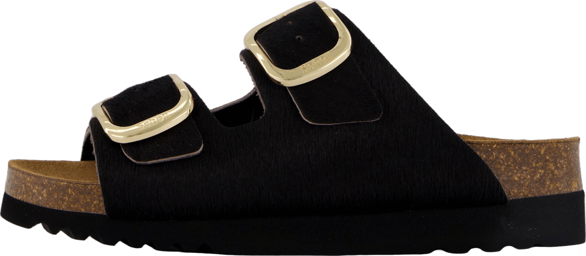 Ilary 2 Straps Fur Ad Black