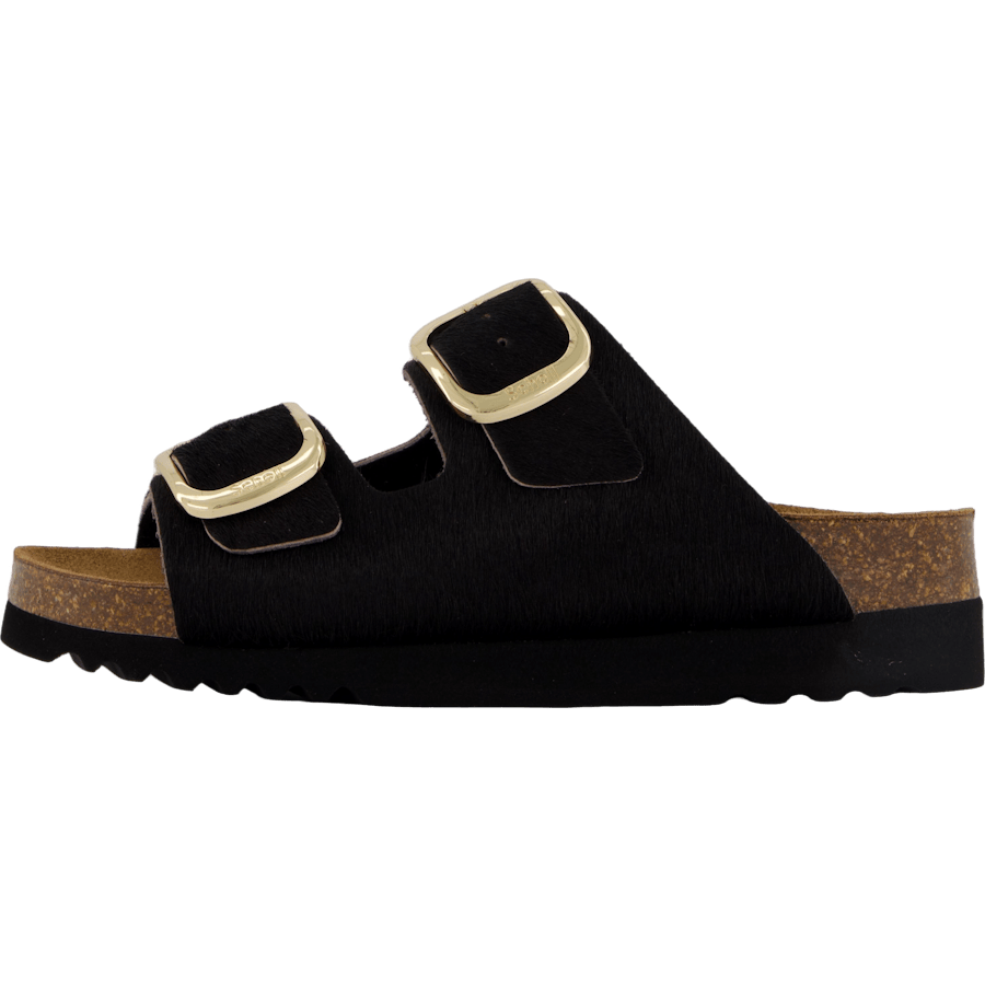 Ilary 2 Straps Fur Ad Black