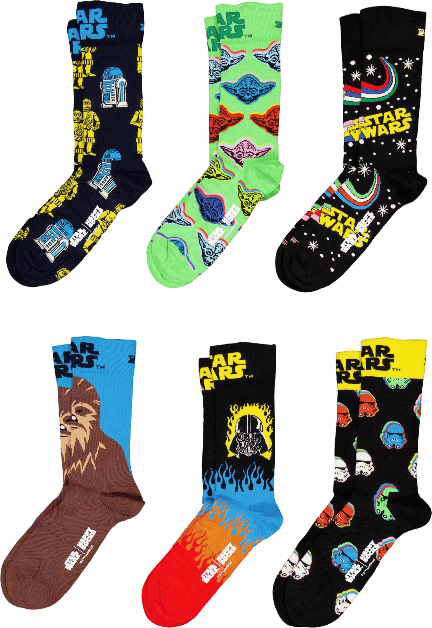 Star Wars™ 6-pack Gift Set White, Unisex, Apparels, Socks, Multi color, 36-40