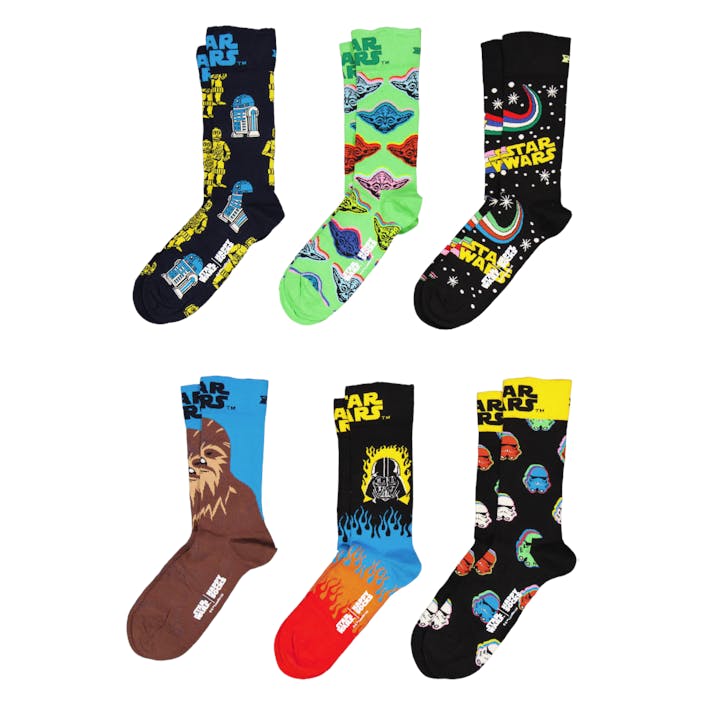 Star Wars™ 6-pack Gift Set White, Unisex, Apparels, Socks, Multi color, 36-40