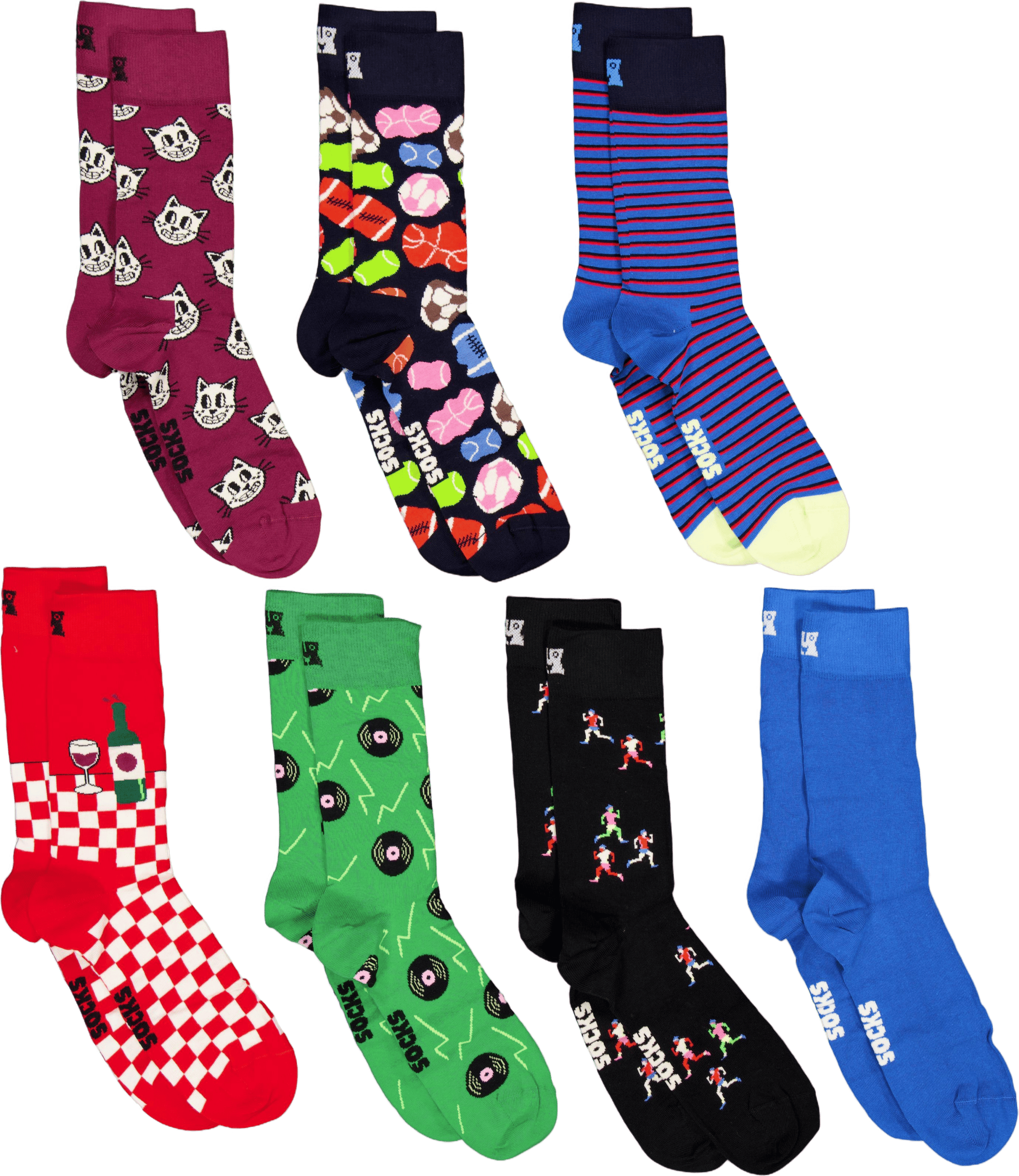 7-pack 7 Days Gift Set Navy, Unisex, Apparels, Socks, Blue, 41-46