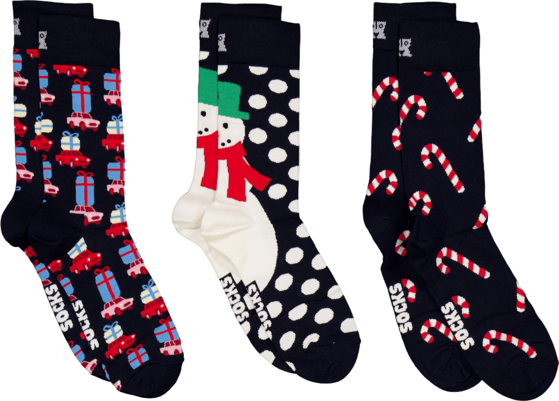 3-pack Holiday Navy Gift Set Navy, Unisex, Kläder, Strumpor, Blå, 36-40