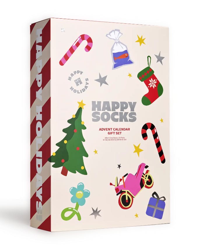 24-pack Advent Calendar Gift S White, Unisex, Ropa, Calcetines, Blanco, 41-46