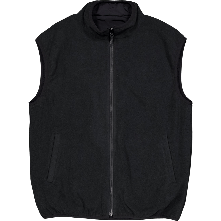 Reversible Fleece Vest Black