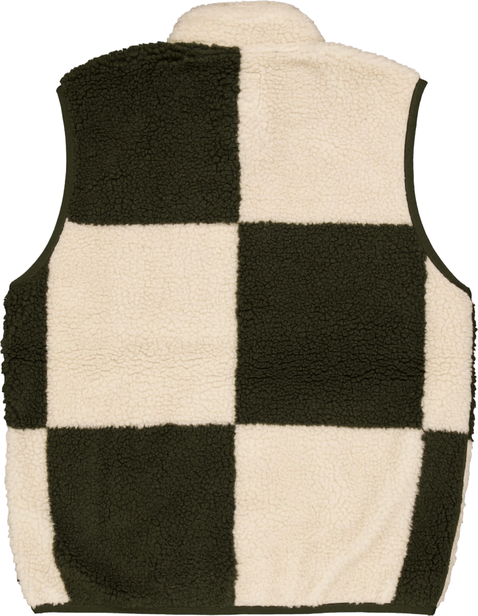 Checkered Sherpa Vest Natural / Olive Check - Bild 2