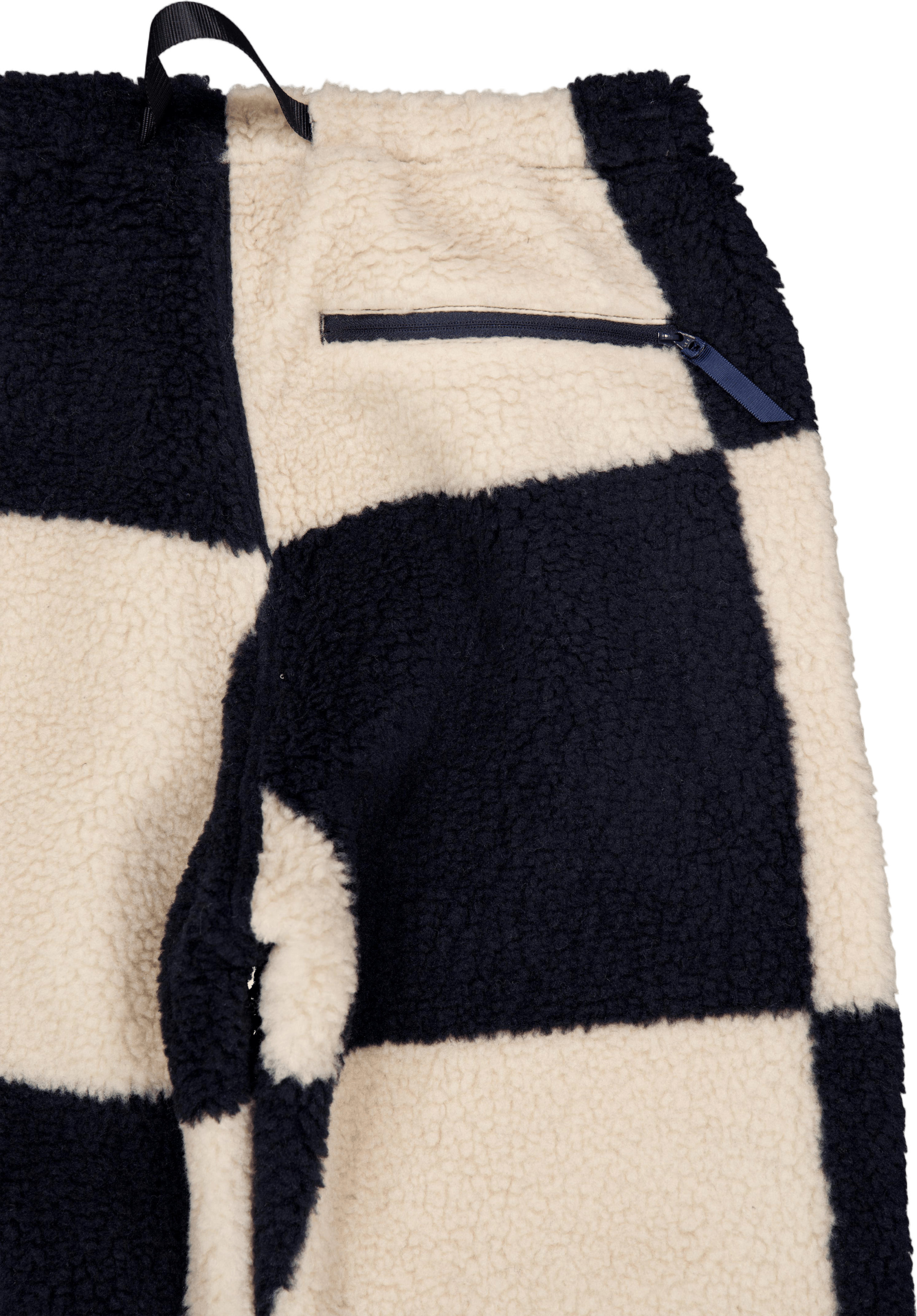 Checkered Sherpa Pant Natural / Navy Check - Bild 4