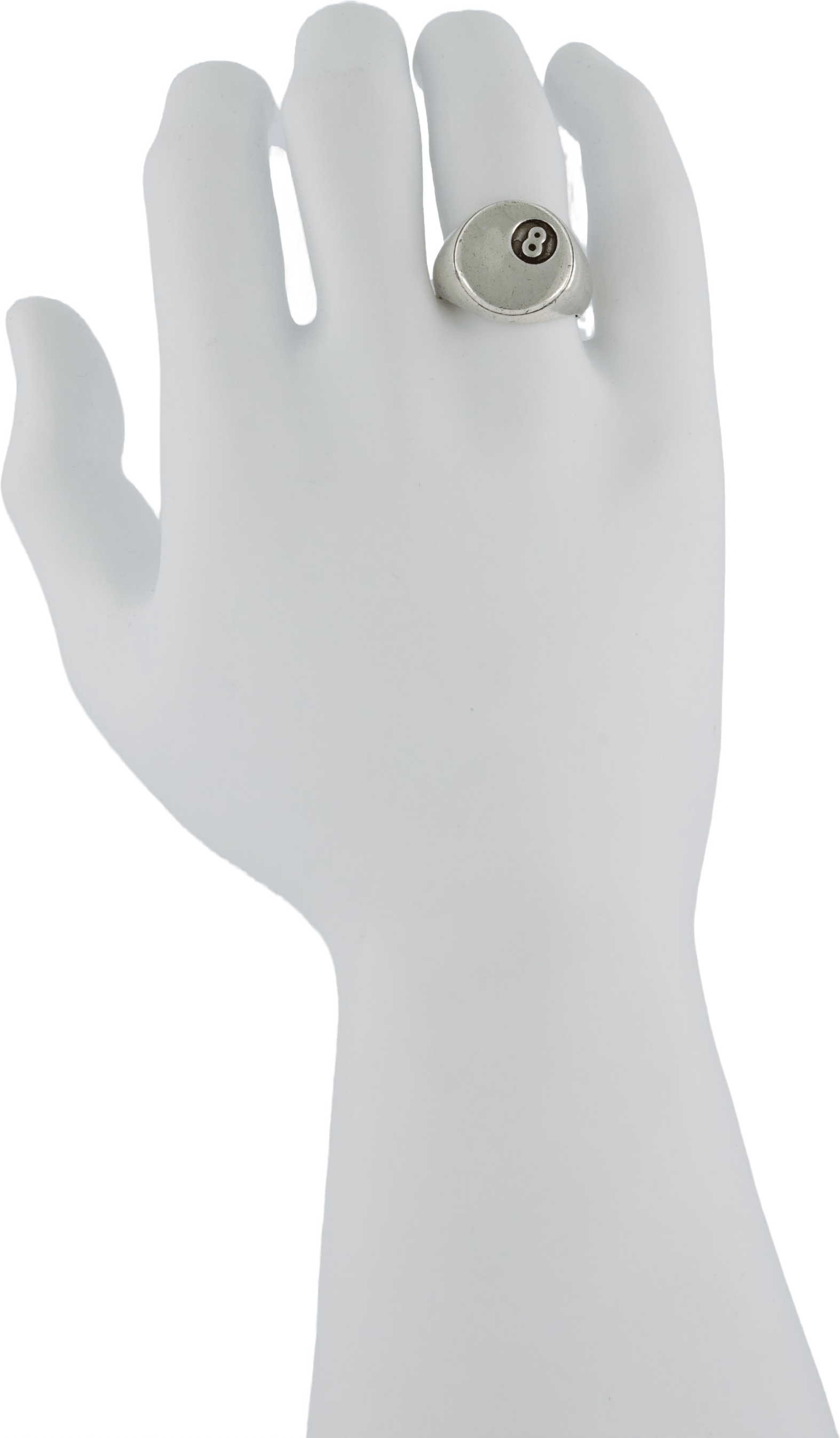 8 Ball Ring Silver, Male, Apparatuur, andere accessoires, Zilver, 24