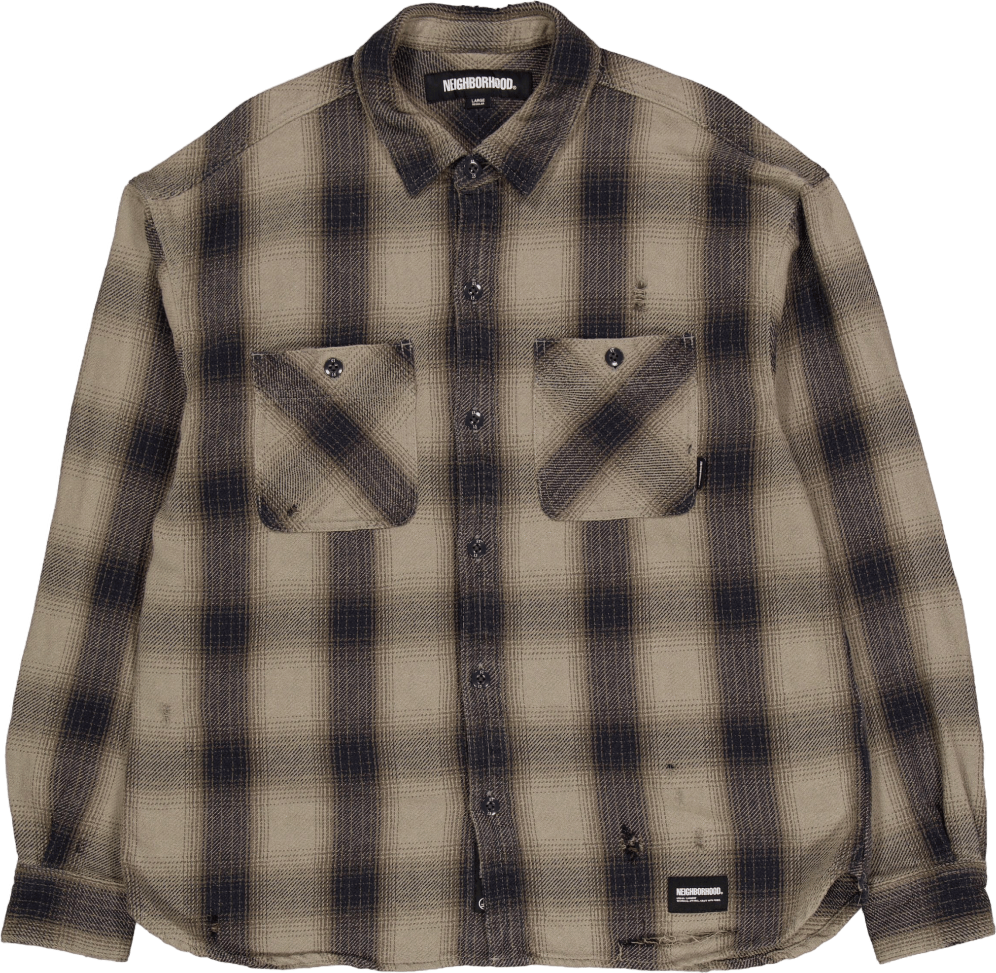 Savage Block Hombre Check Shir Greige