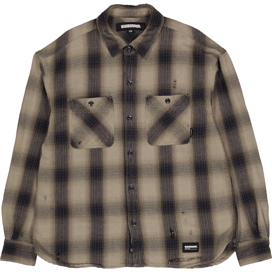 Savage Block Hombre Check Shir Greige