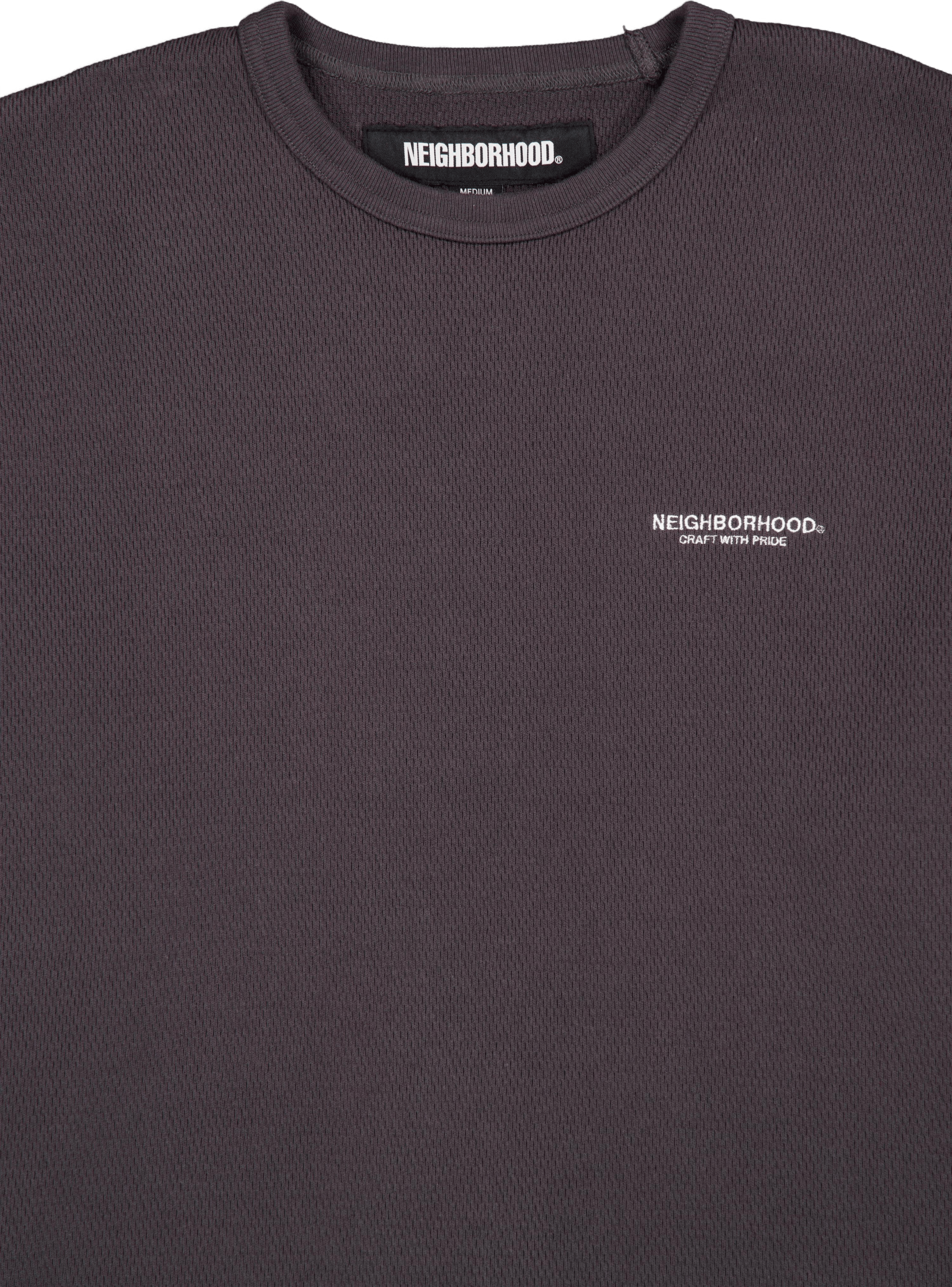 Honeycomb Fabric Crewneck Ls Charcoal - Bild 3