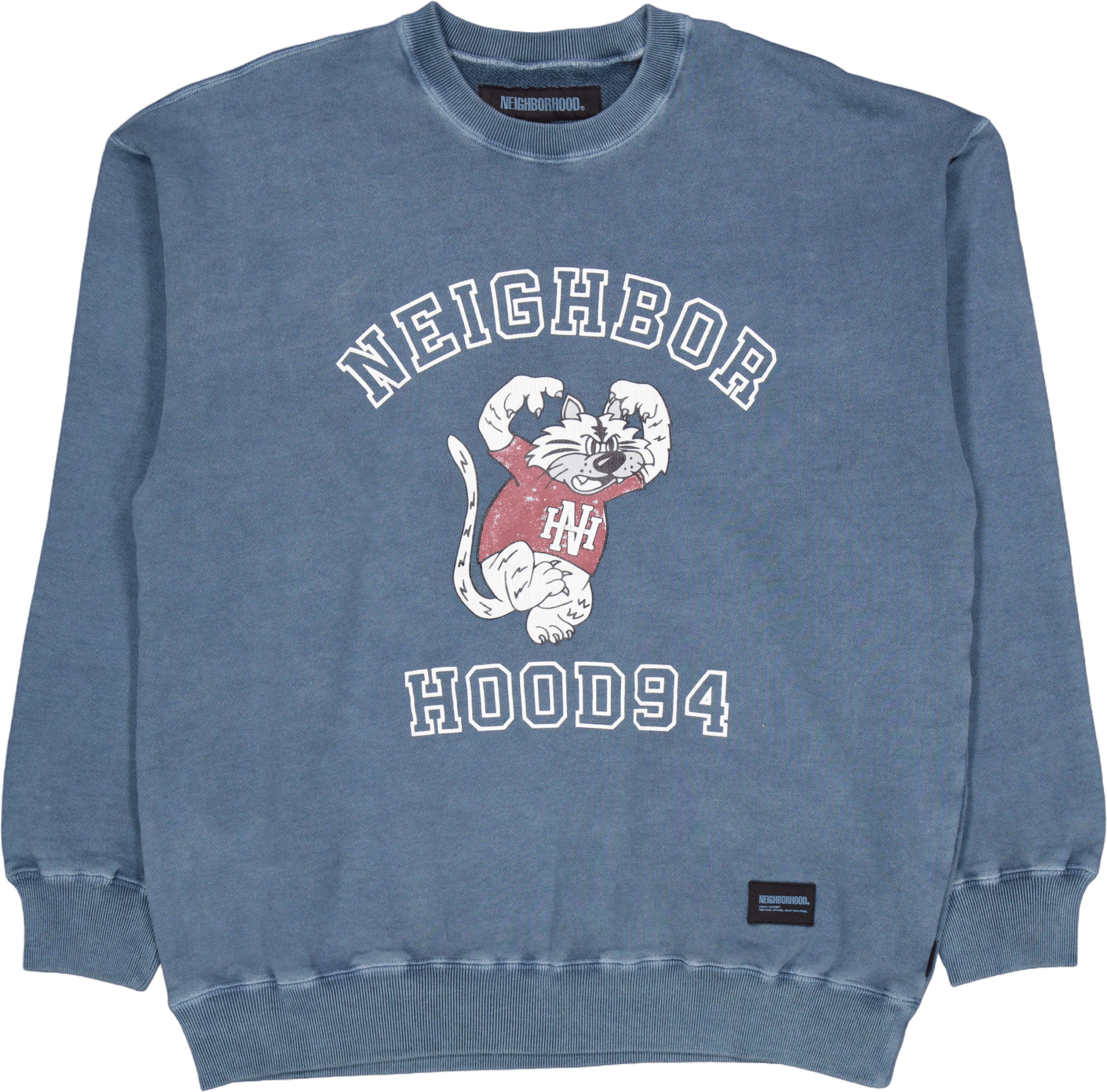 Pigment Dyed Sweat Shirt Ls Navy