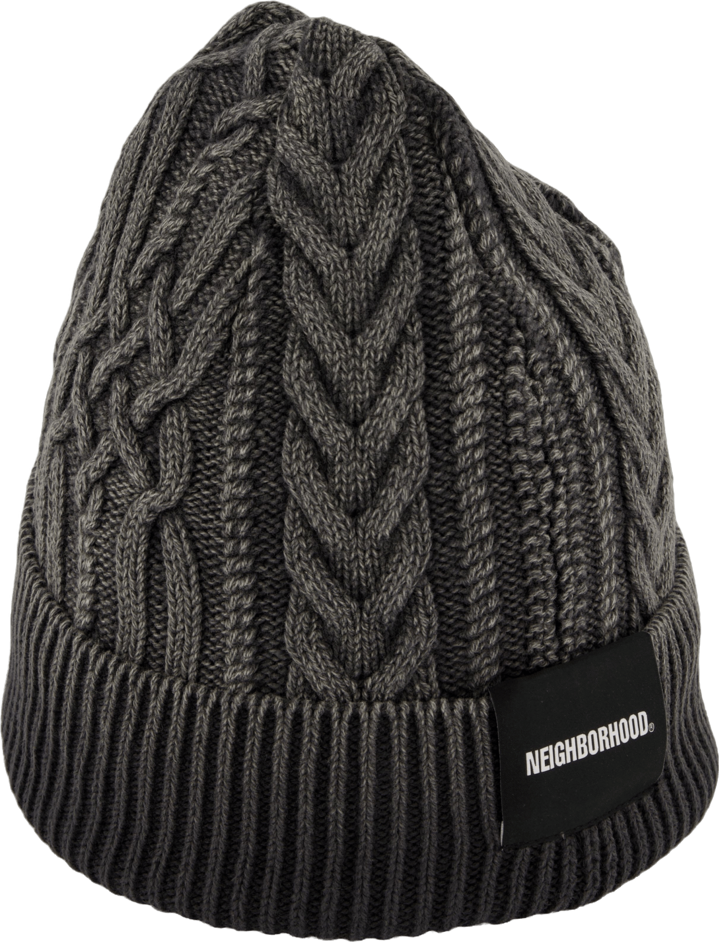 Washed Cable Beanie Black - Bild 3