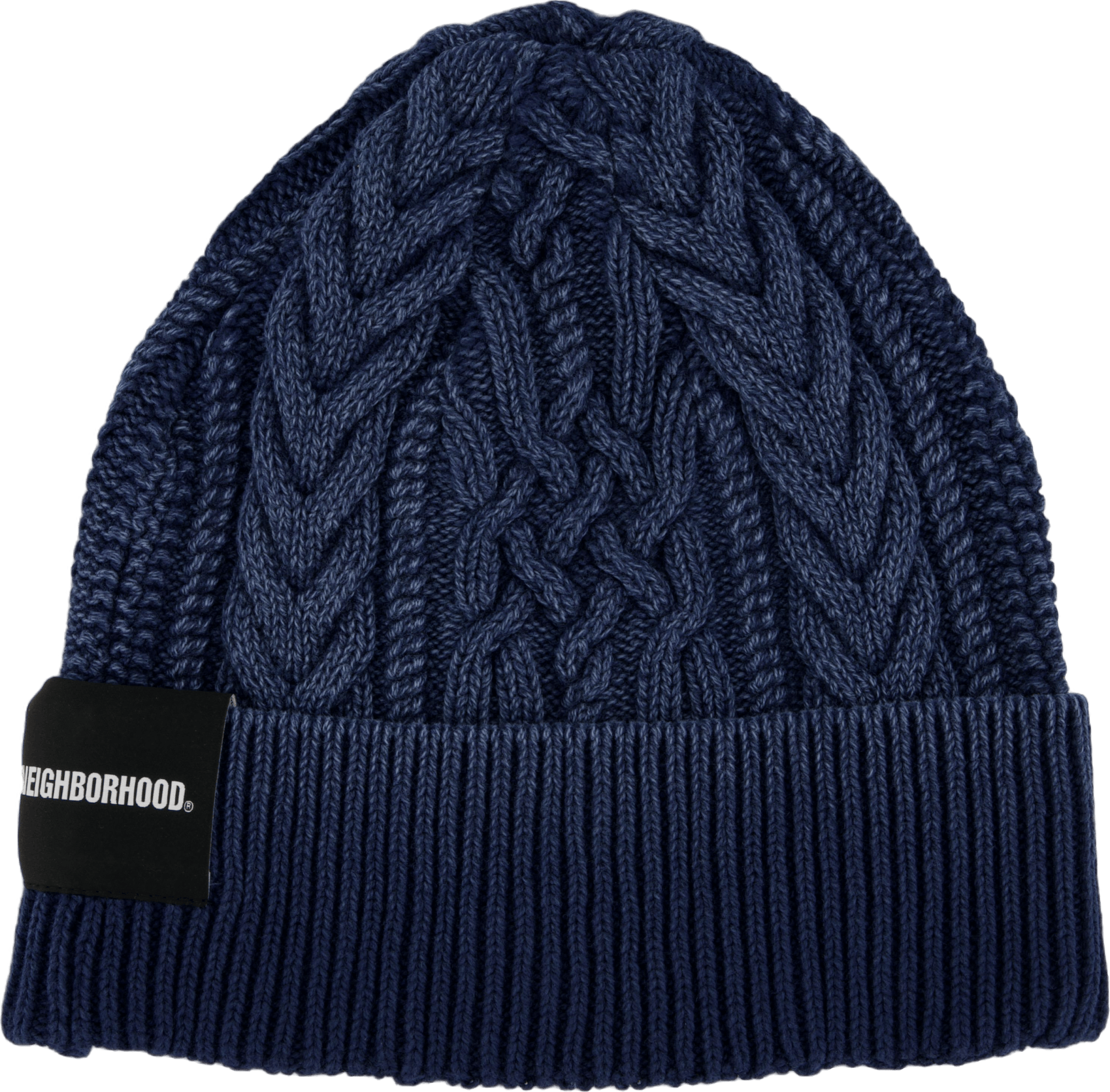 Washed Cable Beanie Navy